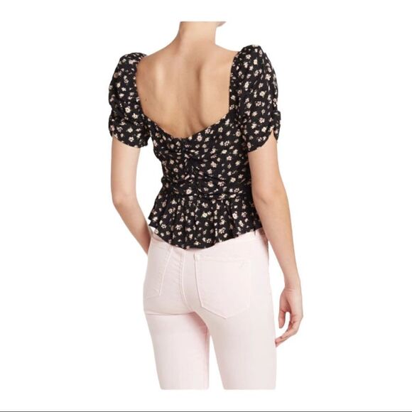 ASTR The Label Sweetheart Neckline Ditsy Floral Top L - Picture 3 of 9